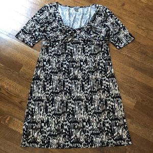 Ann Taylor Jersey Dress Brown Black 12